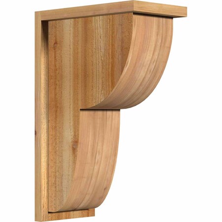 Ekena Millwork Crestline Rough Sawn Corbel w/Backplate, Western Red Cedar, 8"W x 14"D x 22"H COR08X14X22CRE01RWR